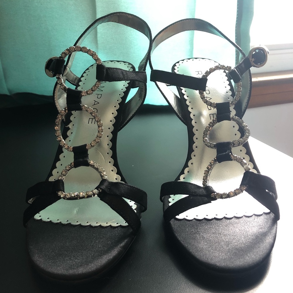 Sparkly Black Ornate Heels ✨